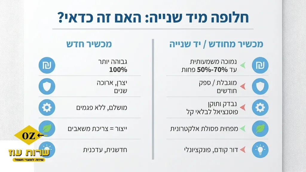 מכשירי חשמל יד שנייה